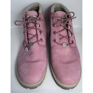 TIMBERLAND Nellie Chukka Ankle Boots - Pink Nubuck - Women's 9 1/2 M